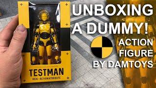 TESTMAN Action Figure by DAMTOYS Unboxing and review He’s a Crash Test Dummy