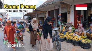 organic weekly village market in Karang Penang Walking Indonesian traditional market