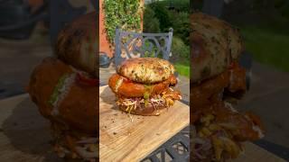 Sister came round and demanded a #crispy #fried #butterchicken #burger for #lunch  #indianfood