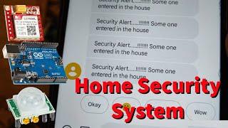 GSM based Home security system  using SIM 800L GSM module   Protect Home and shop from theft