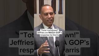 Total meltdown Jeffries on MAGA GOPs response to Harris