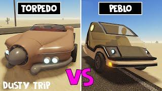 TORPEDO vs PEBLO в игре ПЫЛЬНАЯ ПОЕЗДКА роблокс  A dusty trip  Обзор машин КИБЕР СЕЗОНА