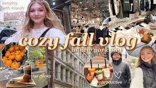 COZY FALL VLOG IN NYC  productive days fall shopping haul cooking seeing friends & sonny angels