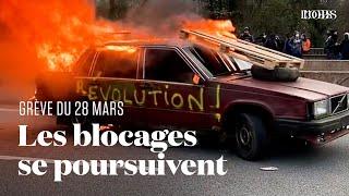 Grève du 28 mars  de Rennes à Marseille les images des blocages contre la réforme des retraites