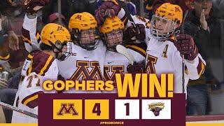 Highlights No. 2 Gopher Hockey Tops No. 5 Minnesota State 4-1 in Minneapolis