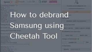 Demo How to debrand Samsung using Cheetah Tool