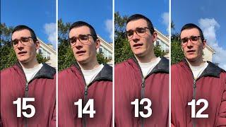 iPhone 15 vs 14 vs 13 vs 12 - Camera BATTLE