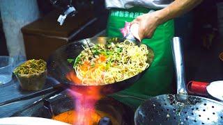 Chinese Street Food -Collection of the best egg fried noodles  the best wok skills