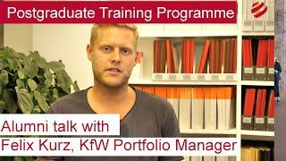 Alumni talk  KfW Portfolio Manager Energy Transmission  Felix Kurz  English subtitles