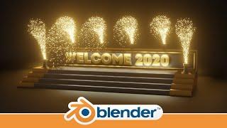 Making a New Years Eve Fireworks animation with Sound in Blender 2.81