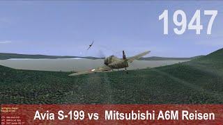 IL-2 1946  Avia S-199 vs  Mitsubishi A6M Reisen