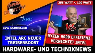 AMD Ryzen 9000 Effizienz vernichtet Intel  Intel Arc Treiberboost 35% schneller  Arrow Lake später