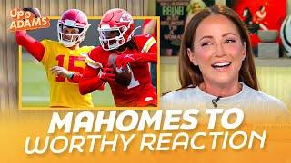 Kay Adams Reacts to Patrick Mahomes & Xavier Worthy Touchdown Connection