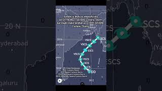 Path and intensity of Cyclone MOCHA #cyclone2023 #cyclonemocha #mochacyclone #cyclone #mocha