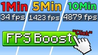 Minecraft Fps Boost Best Settings 1 Minute vs 10 Minutes