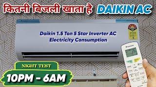 Daikin AC Electricity Consumption Test  Daikin 1.5 Ton 5 Star Inverter AC 