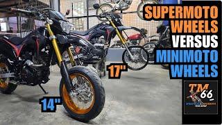 Honda CRF150L Supermoto build guide PART 3 - FULL SIZE WHEELS or MINIMOTO WHEELS?