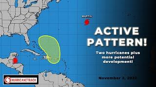 Very Active Pattern for November Tracking Lisa Martin and a New Area Over the Coming Days