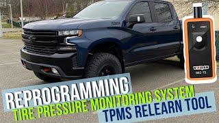 Reprogramming Tire Pressure Monitoring System TPMS Relearn Tool