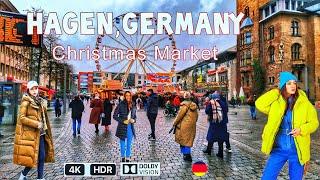 Hagen Christmas MarketWalking tour in Hagen in Germany 4k HDR 60fps
