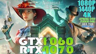 GTX 1060 - RTX 4070 - Nightingale Early Access  1080P 1440P and 4K Performance Test