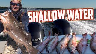 Catching mutton snapper in shallow water  Key Largo Patch Reef Fishing  Catch Clean & Cook