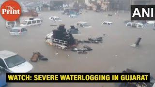 Watch Heavy rainfall leads to severe waterlogging in Gujarats Rajkot district