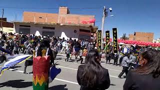 U E. Pablo Zarate Willka  desfile 17 de agosto 2022 por el día de la Bandera 