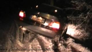 BMW E36 320I Little Snow Crash Unfall Accident funny.mpg