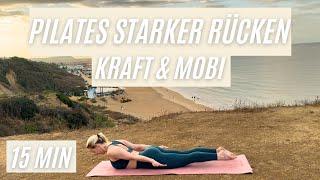 PILATES STARKER RÜCKEN ‍️ Kraft & Mobi      15 Min #pilatesworkout #rücken #rückenschmerzen