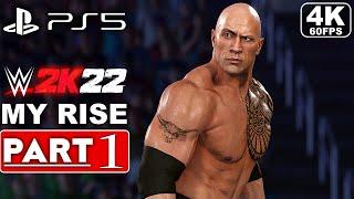 WWE 2K22 MyRise Gameplay Walkthrough Part 1 FULL GAME 4K 60FPS PS5 - No Commentary