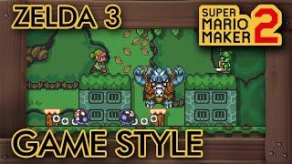 Zelda A Link to the Past Game Style in Super Mario Maker 2