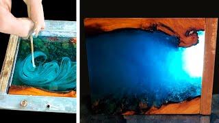 How to build OCEAN CAVE LAMP  Epoxy Resin Art