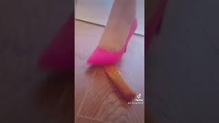 Crushing hot dog Experiment by shoe goddess