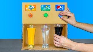 AMAZING SELF-MADE SODA FOUNTAIN MACHINE MADE OF CARDBOARD