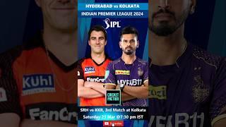 Sunrisers Hyderabad vs Kolkata Knight Riders IPL 2024 Match Detail  Playing 11 #ipl2024 #ipl