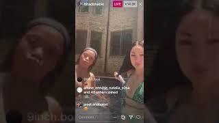 Bhad bhabie Instagram live in a pool