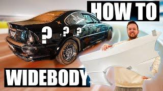 E46 Turbo BREITBAU in 25 Minuten KURZ mal nen WIDE Bodykit verbaut