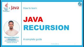 Recursion Uing Java