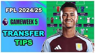 FPL Gameweek 5 TRANSFER TIPS  Buy Hold Sell & Skip  Fantasy Premier League Tips 202425