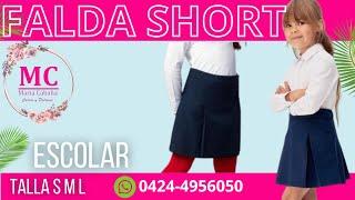 CONFECCIÓN DE FALDA SHORT ESCOLARVenta del patrón por WhatsApp +58424-4956050