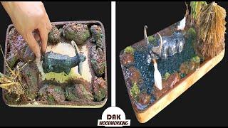 How To Make Buffalo Bathing in the Pond  Epoxy Resin Creations  Resin Art