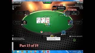 Winning of PokerStars online Holdem Bounty Tournament 22$ Part 15 of 19.