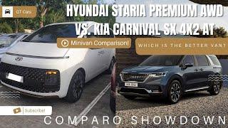 Hyundai Staria AWD vs. Kia Carnival SX  Comparo Showdown  GT Cars