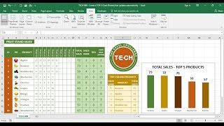 TECH-009 - Create a TOP 5 Chart Pareto in Excel that updates and sorts automatically