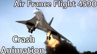 Air France Flight 4590 Crash animation