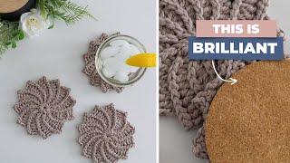 I found the BEST way to crochet coasters