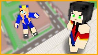 ÜVEY ANNE CEREN ASLI POLİSİ AŞAĞI ATTI  - Minecraft ZENGİN FAKİR HAYATI