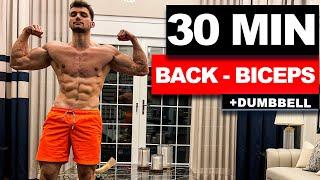 30 MIN Perfect Back & Biceps Workout  Maximum Gain - Day 2  velikaans