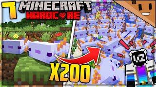 I Found 200 of the RAREST Axolotl in Minecraft Hardcore Wadzee Axolotl War #7